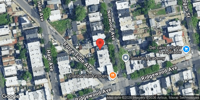 Aerial map of 80 NORWOOD AVENUE, Brooklyn