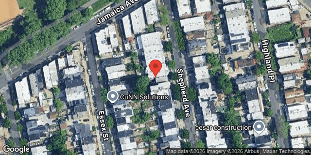 Aerial map of 28 SHEPHERD AVENUE, Brooklyn