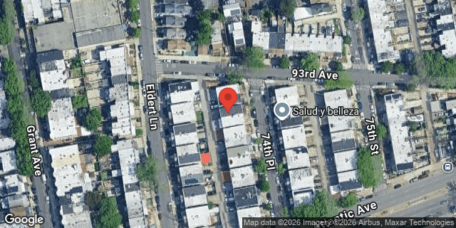 Aerial map of 93-06 74 PLACE, Queens