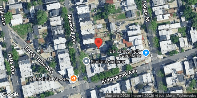 Aerial map of 81 NORWOOD AVENUE, Brooklyn