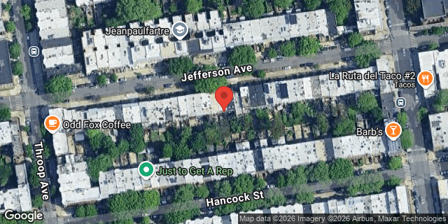 Aerial map of 454 JEFFERSON AVENUE, Brooklyn