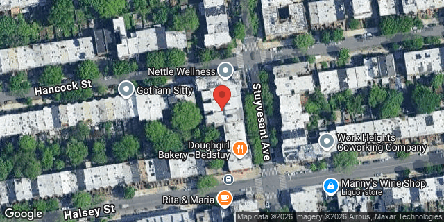 Aerial map of 306 STUYVESANT AVENUE, Brooklyn