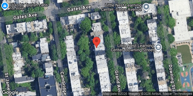 Aerial map of 404 GRAND AVENUE, Brooklyn