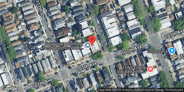 Aerial map of 117-19 107 AVENUE, Queens