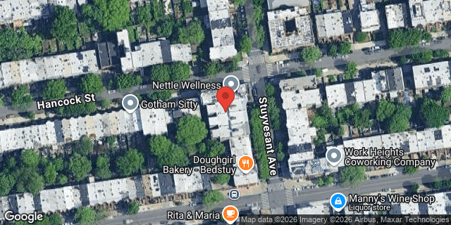 Aerial map of 304 STUYVESANT AVENUE, Brooklyn