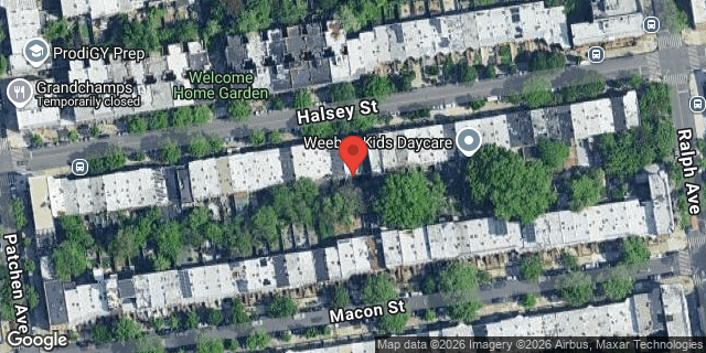 Aerial map of 730 HALSEY STREET, Brooklyn