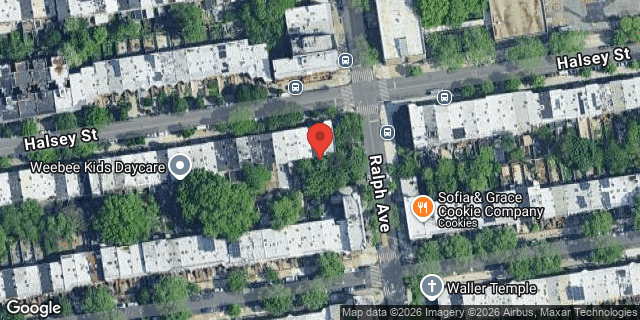 Aerial map of 768 HALSEY STREET, Brooklyn