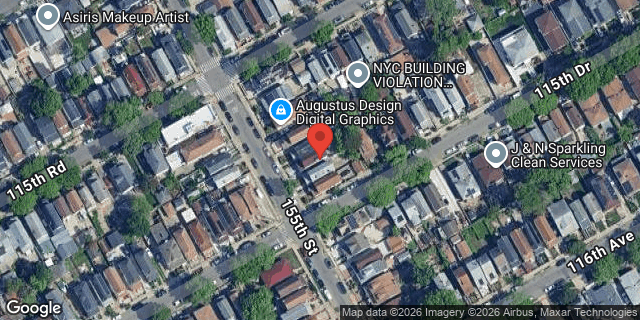 Aerial map of 115-41 155 STREET, Queens