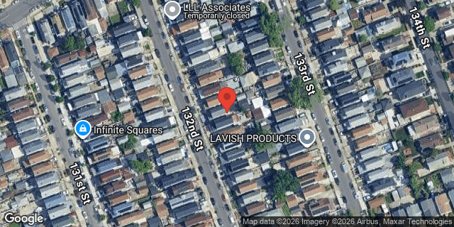 Aerial map of 109-37 132 STREET, Queens