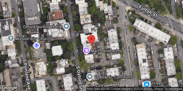 Aerial map of 153 SOUTH OXFORD STREET, Brooklyn