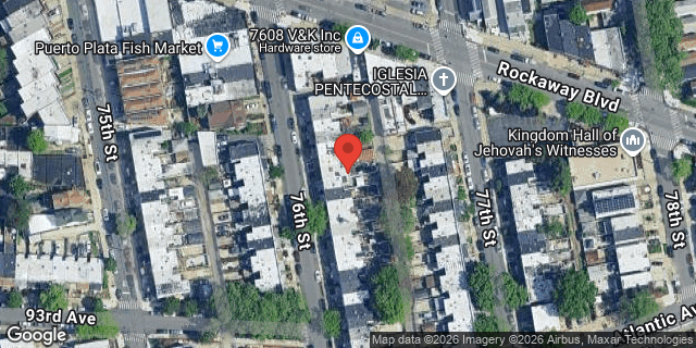 Aerial map of 92-25 76 STREET, Queens