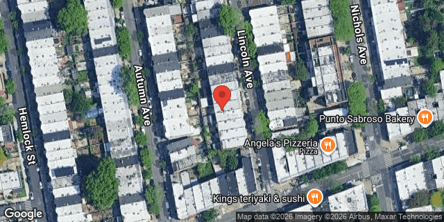 Aerial map of 212 LINCOLN AVENUE, Brooklyn