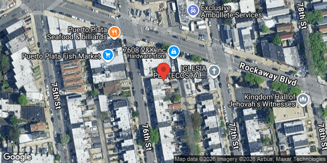 Aerial map of 92-13 76 STREET, Queens