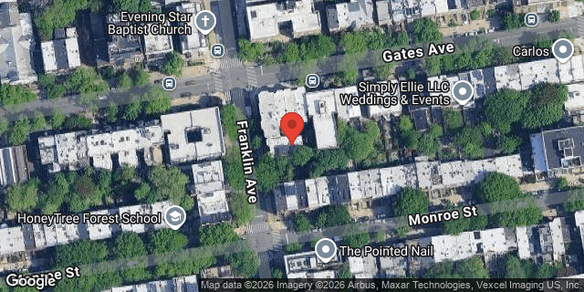 Aerial map of 403 FRANKLIN AVENUE, Brooklyn
