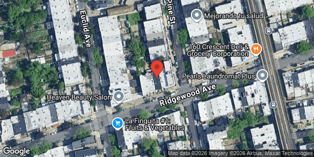 Aerial map of 403 RIDGEWOOD AVENUE, Brooklyn