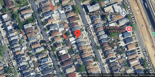Aerial map of 109-44 135 STREET, Queens