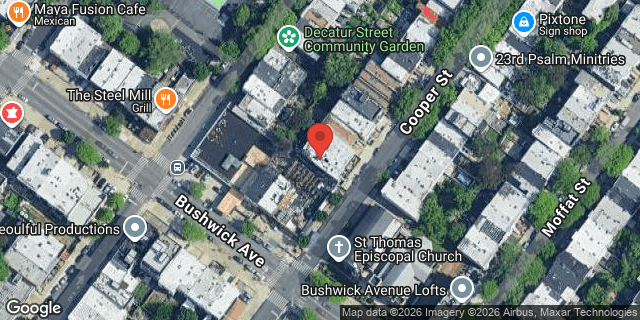 Aerial map of 63 COOPER STREET, Brooklyn
