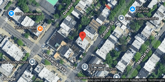 Aerial map of 65 COOPER STREET, Brooklyn