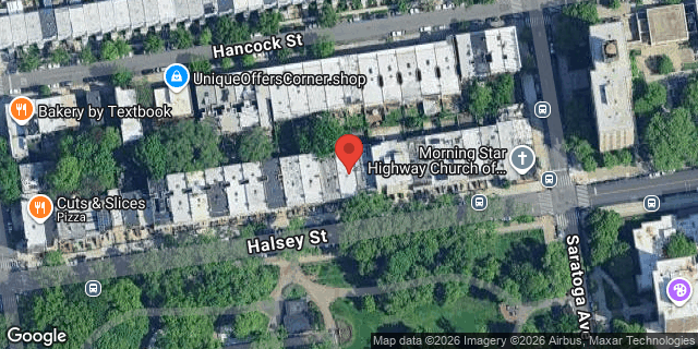 Aerial map of 847 HALSEY STREET, Brooklyn