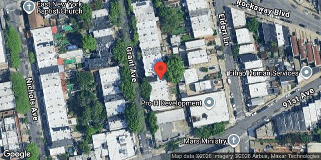 Aerial map of 217 GRANT AVENUE, Brooklyn