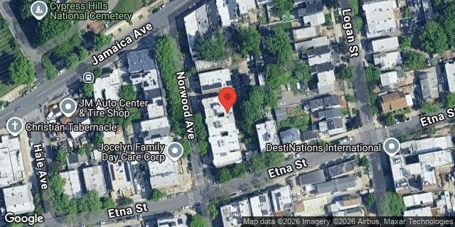 Aerial map of 23 NORWOOD AVENUE, Brooklyn