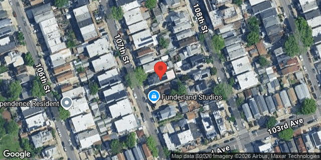 Aerial map of 101-47 107 STREET, Queens