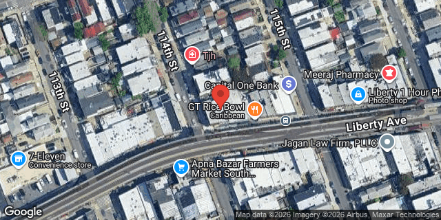 Aerial map of 114-03 LIBERTY AVENUE, Queens