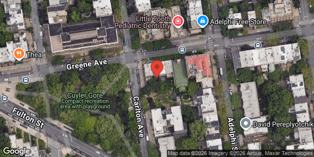 Aerial map of 34 GREENE AVENUE, Brooklyn
