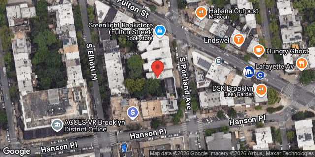 Aerial map of 116 SOUTH PORTLAND AVE, Brooklyn