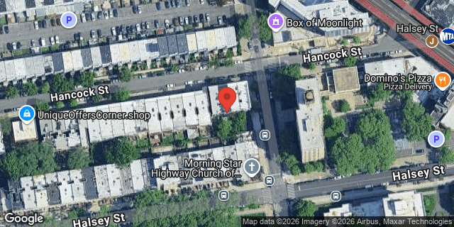 Aerial map of 928 HANCOCK STREET, Brooklyn