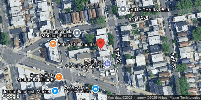 Aerial map of 91-08 77 STREET, Queens
