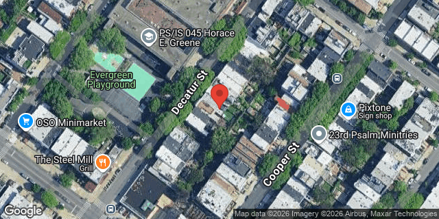 Aerial map of 1060 DECATUR STREET, Brooklyn