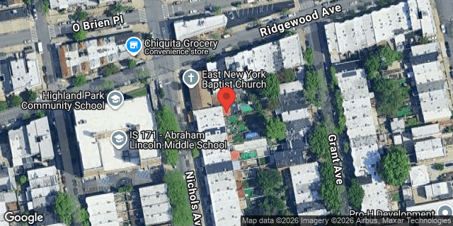 Aerial map of 195 NICHOLS AVENUE, Brooklyn