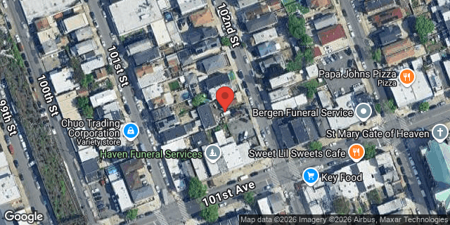 Aerial map of 97-44 102 STREET, Queens