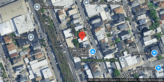 Aerial map of 97-36 101 STREET, Queens