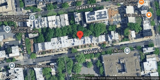 Aerial map of 301A MONROE STREET, Brooklyn