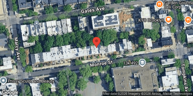Aerial map of 305A MONROE STREET, Brooklyn