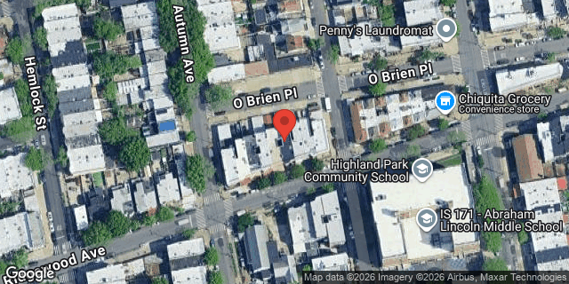 Aerial map of 503 RIDGEWOOD AVENUE, Brooklyn