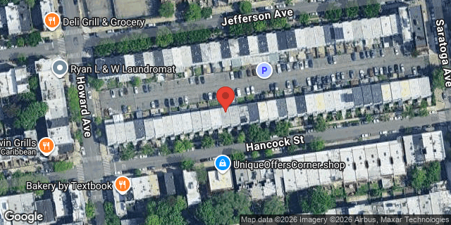 Aerial map of 895 HANCOCK STREET, Brooklyn