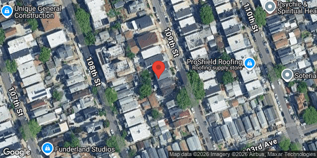 Aerial map of 101-44 109 STREET, Queens