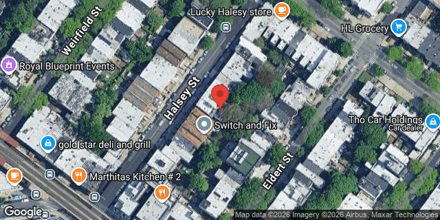Aerial map of 1002 HALSEY STREET, Brooklyn