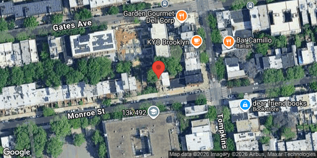 Aerial map of 327 MONROE STREET, Brooklyn