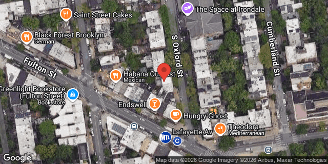 Aerial map of 104 SOUTH OXFORD STREET, Brooklyn