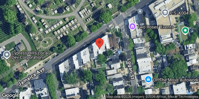 Aerial map of 672 JAMAICA AVENUE, Brooklyn