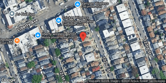 Aerial map of 104-22 122 STREET, Queens