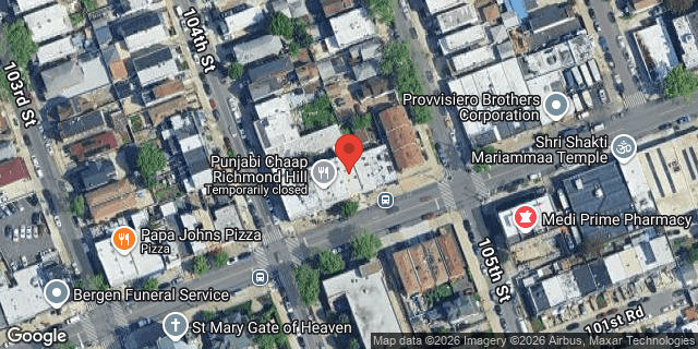 Aerial map of 104-09 101 AVENUE, Queens