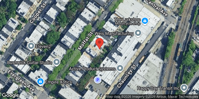 Aerial map of 144 MOFFAT STREET, Brooklyn