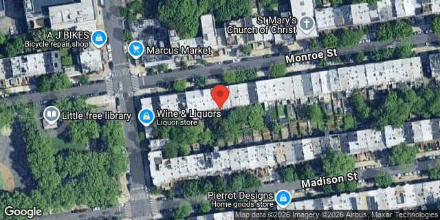 Aerial map of 494 MONROE STREET, Brooklyn