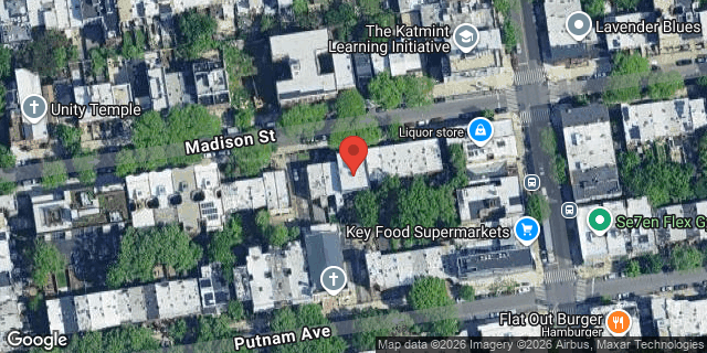 Aerial map of 684 MADISON ST, Brooklyn