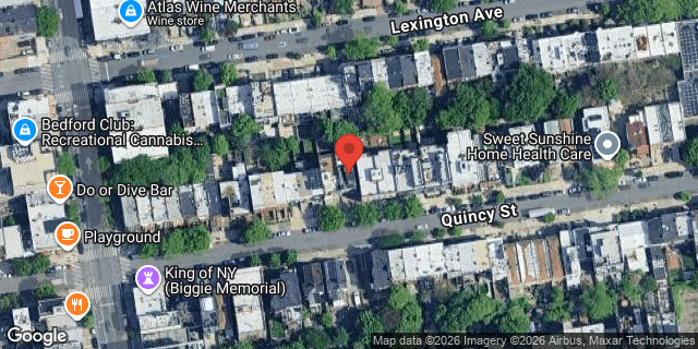 Aerial map of 191 QUINCY STREET, Brooklyn
